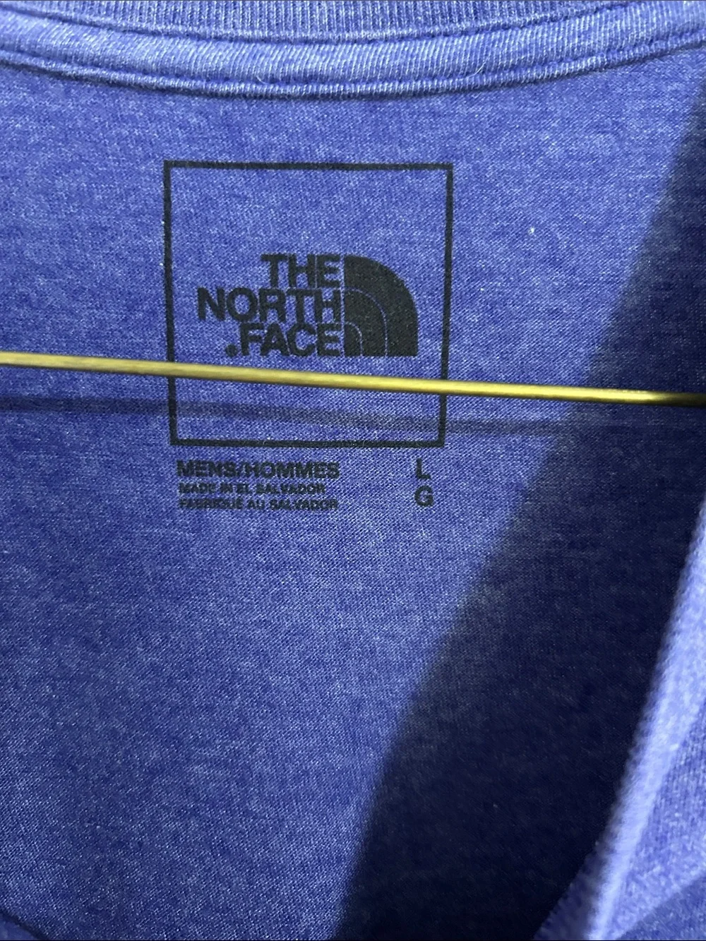 The North Face Purple Tee with Yellow Crest Logo